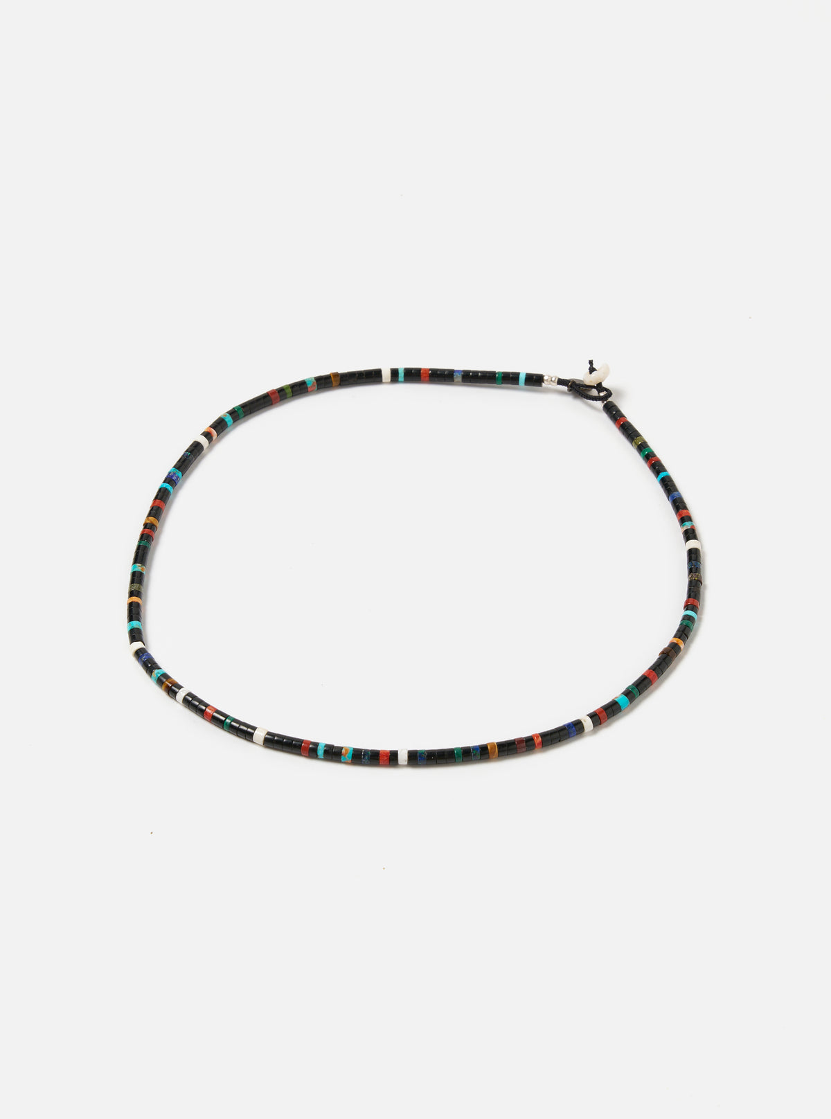 Mikia Necklace Heishi Beads in Jet/Multi