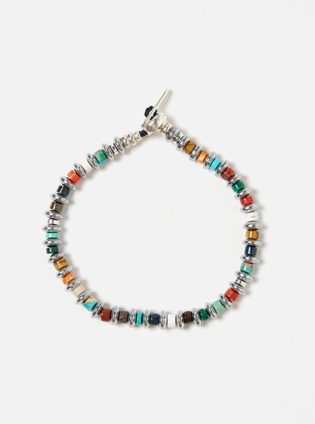 Mikia Bracelet Hematite Roundel in Multi