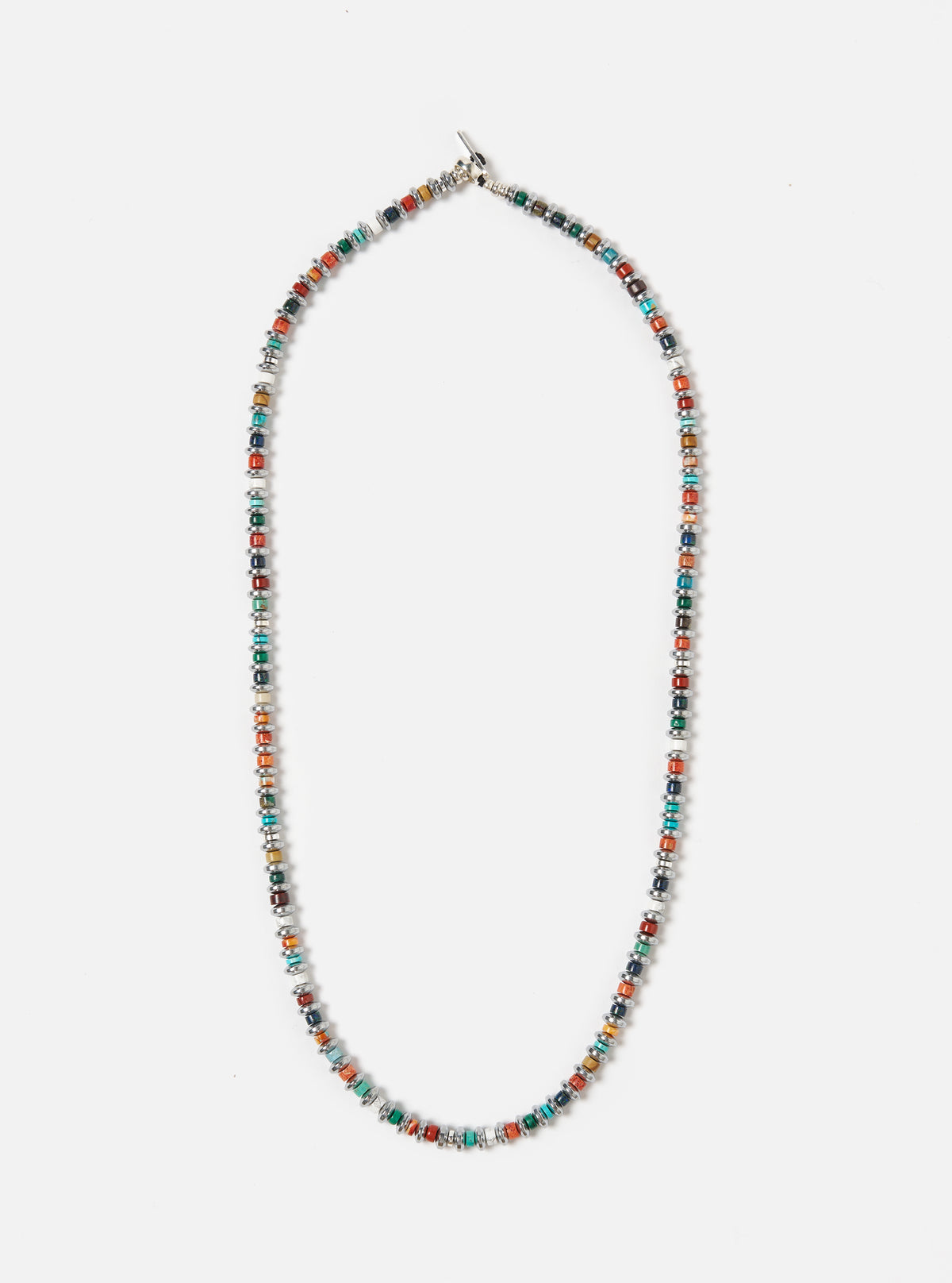 Mikia Necklace Hematite Roundel in Multi