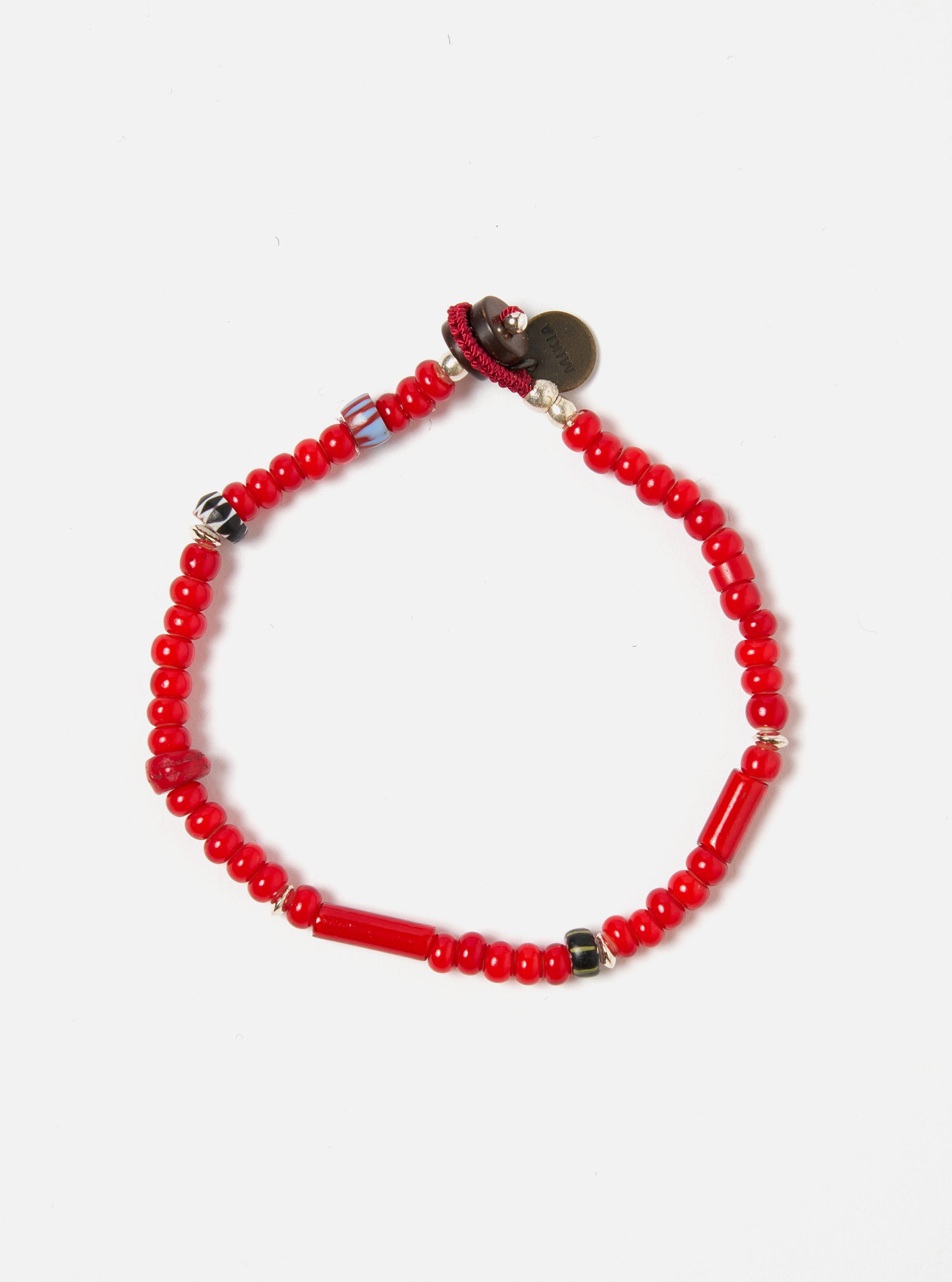 Mikia Bracelet in Red White Hearts