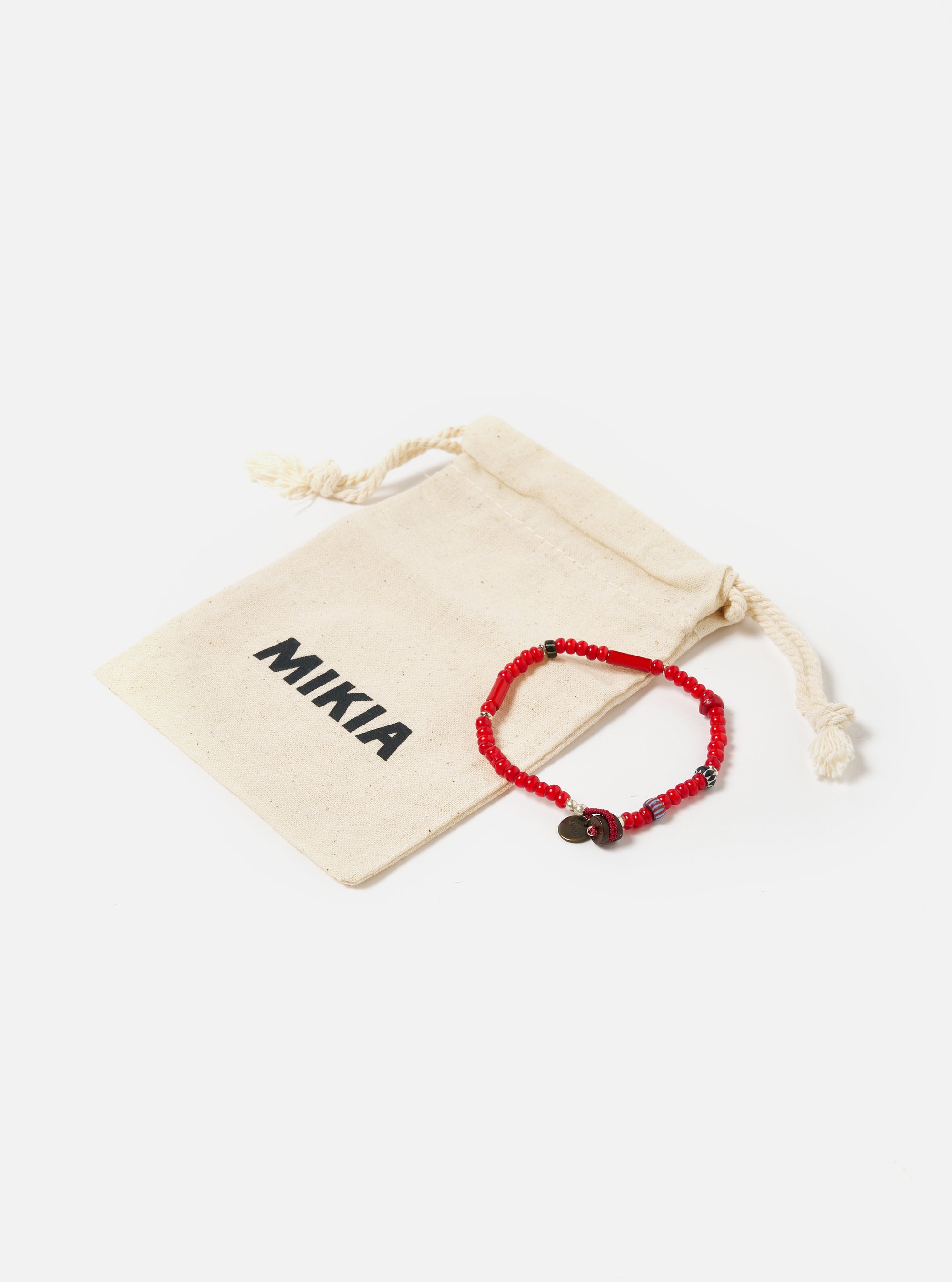 Mikia Bracelet in Red White Hearts