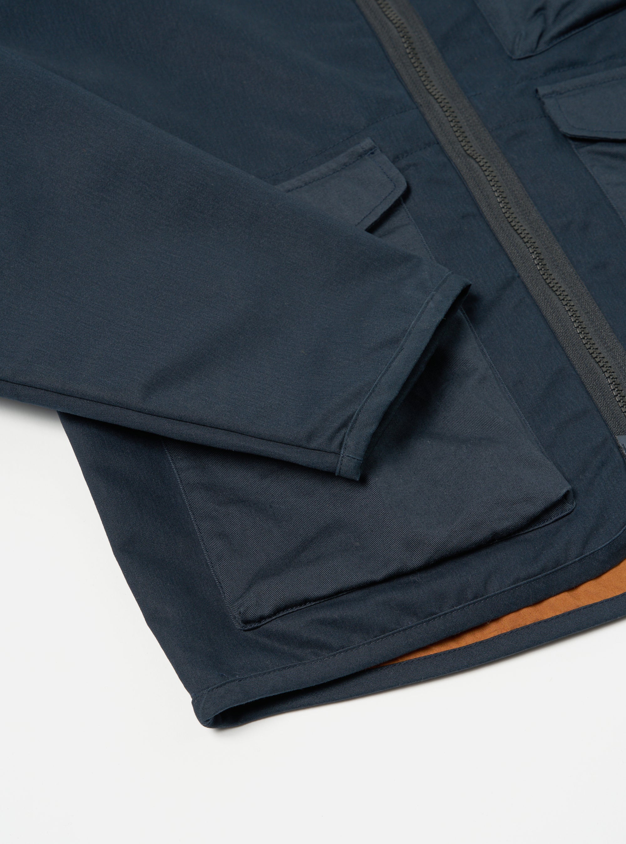 master-piece x Universal Works Parachute Liner Jacket in Navy Brushed Polytech