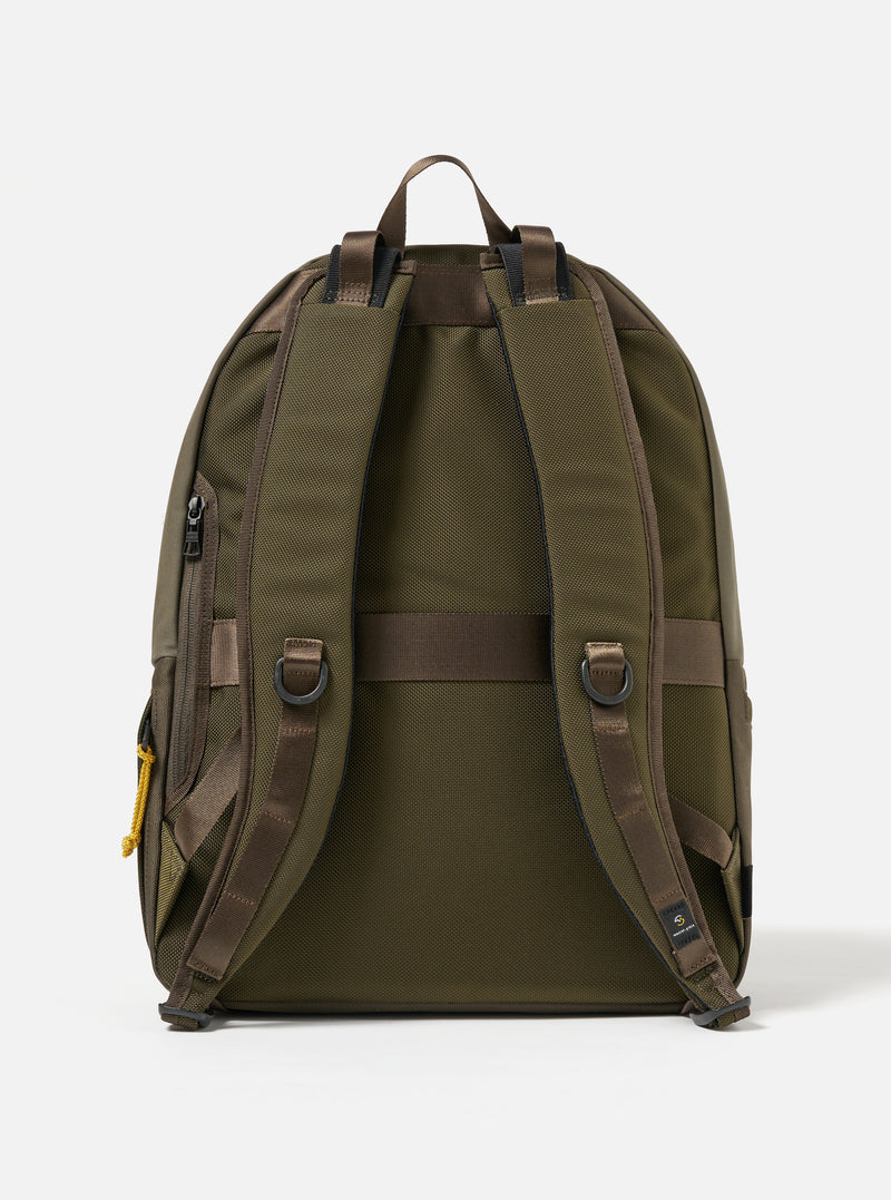 master-piece x Universal Works Backpack in Olive Recycled Tech Canvas