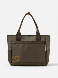 master-piece x Universal Works Tote Bag in Olive Recycled Tech Canvas