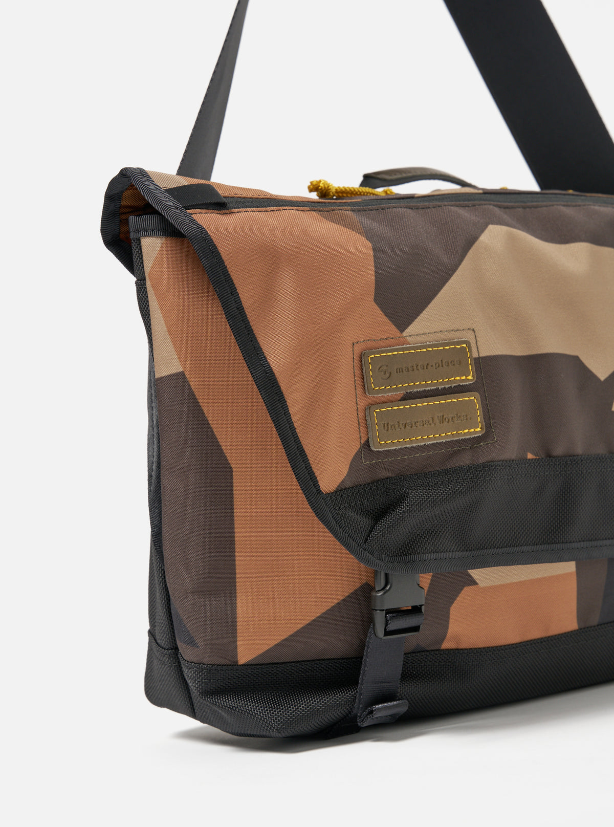 master-piece x Universal Works Courier Bag in Camo Recycled Tech Canvas