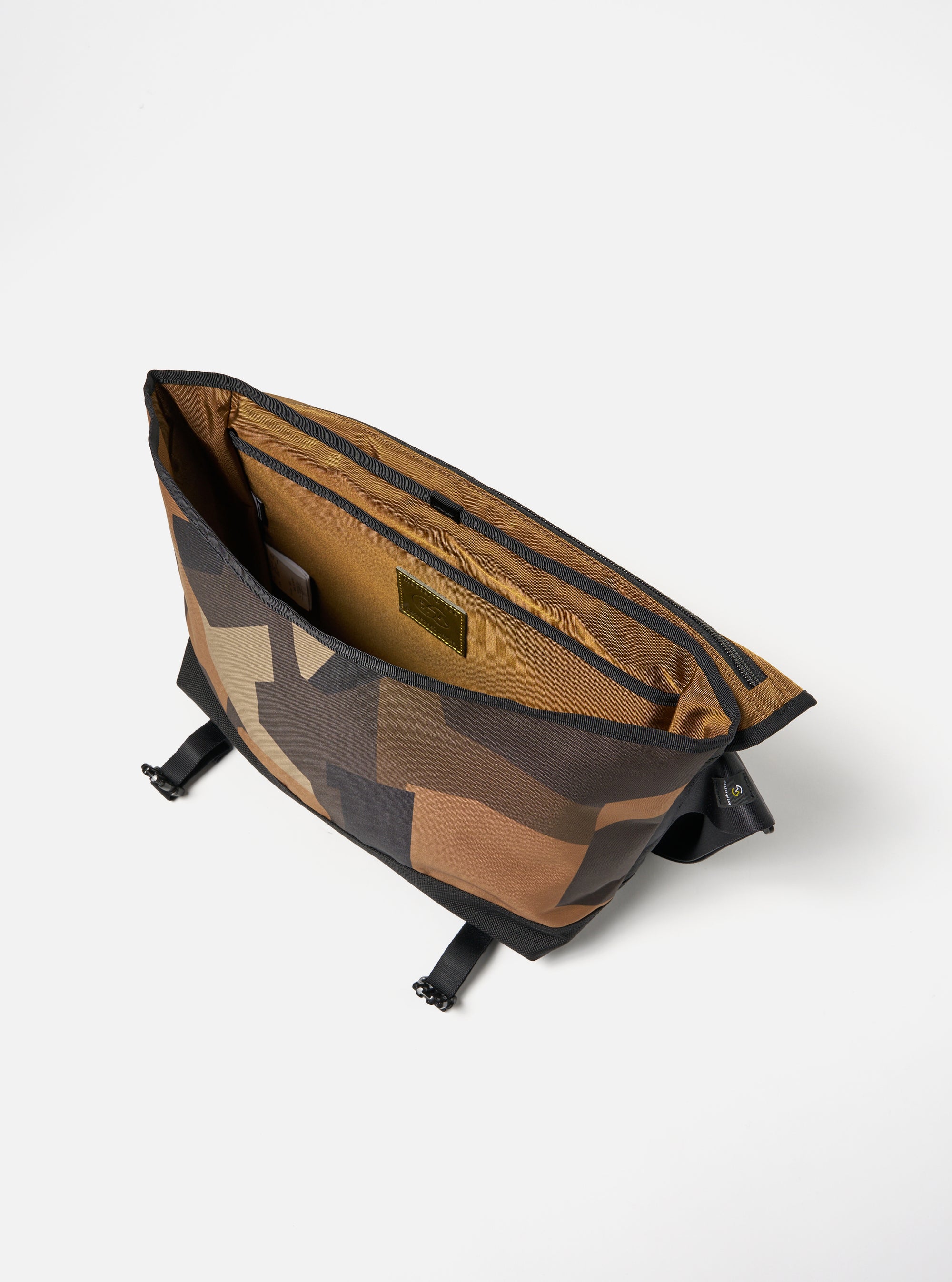 master-piece x Universal Works Courier Bag in Camo Recycled Tech Canvas