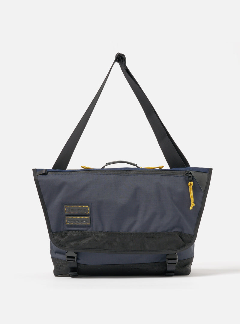 master-piece x Universal Works Courier Bag in Navy Recycled Tech Canvas