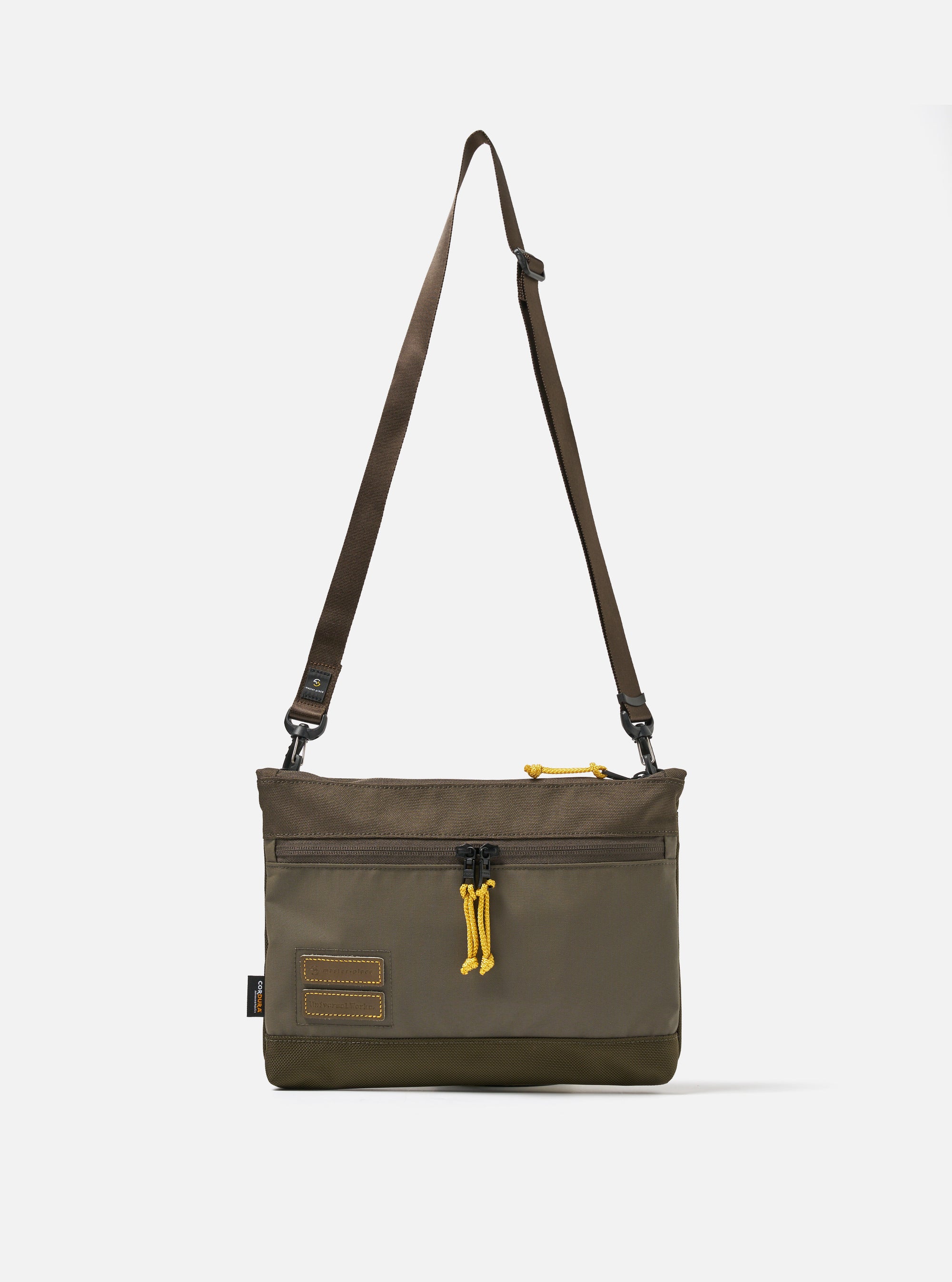 master-piece x Universal Works Shoulder Bag in Olive Recycled Tech Canvas