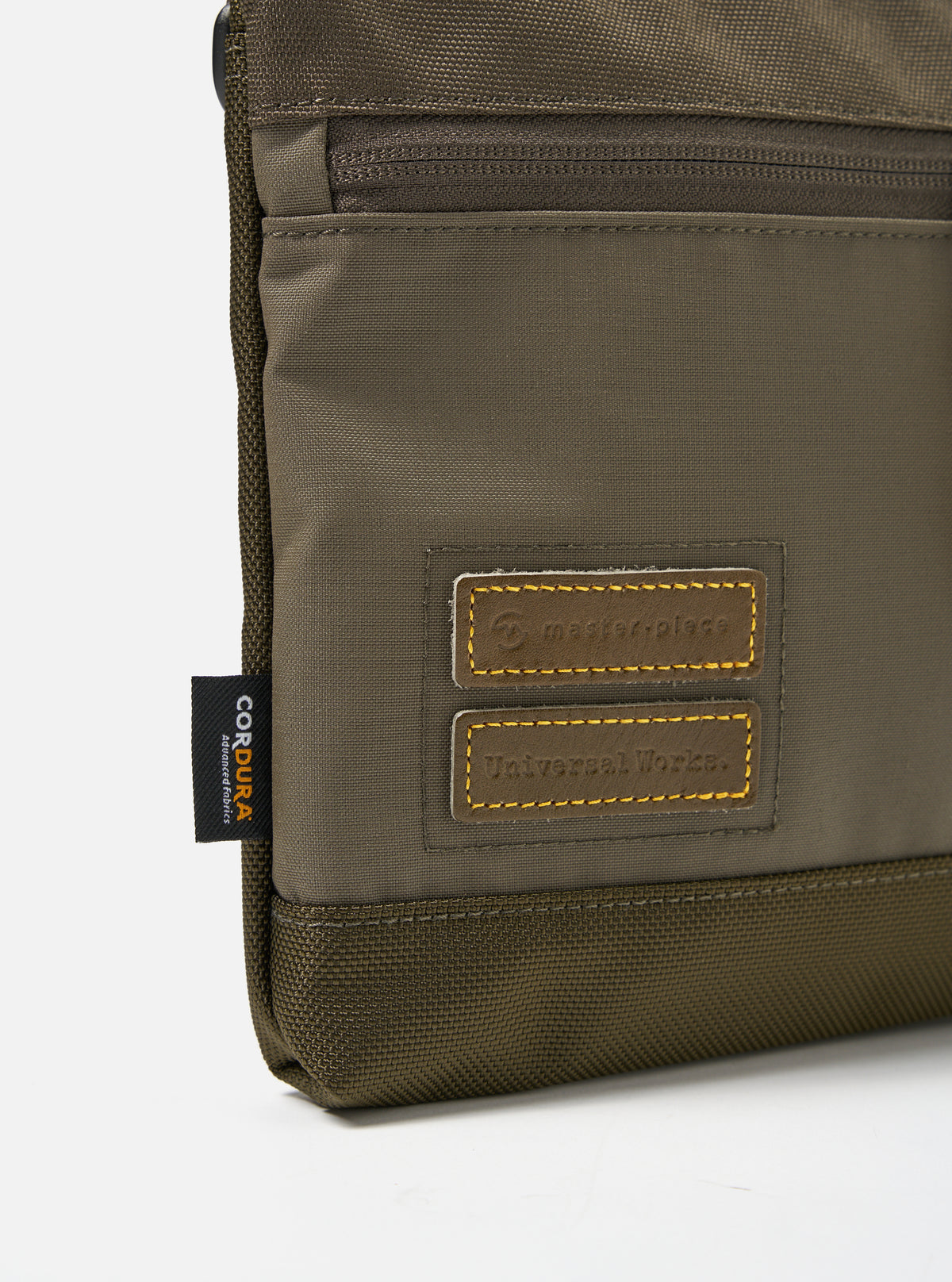 master-piece x Universal Works Shoulder Bag in Olive Recycled Tech Canvas