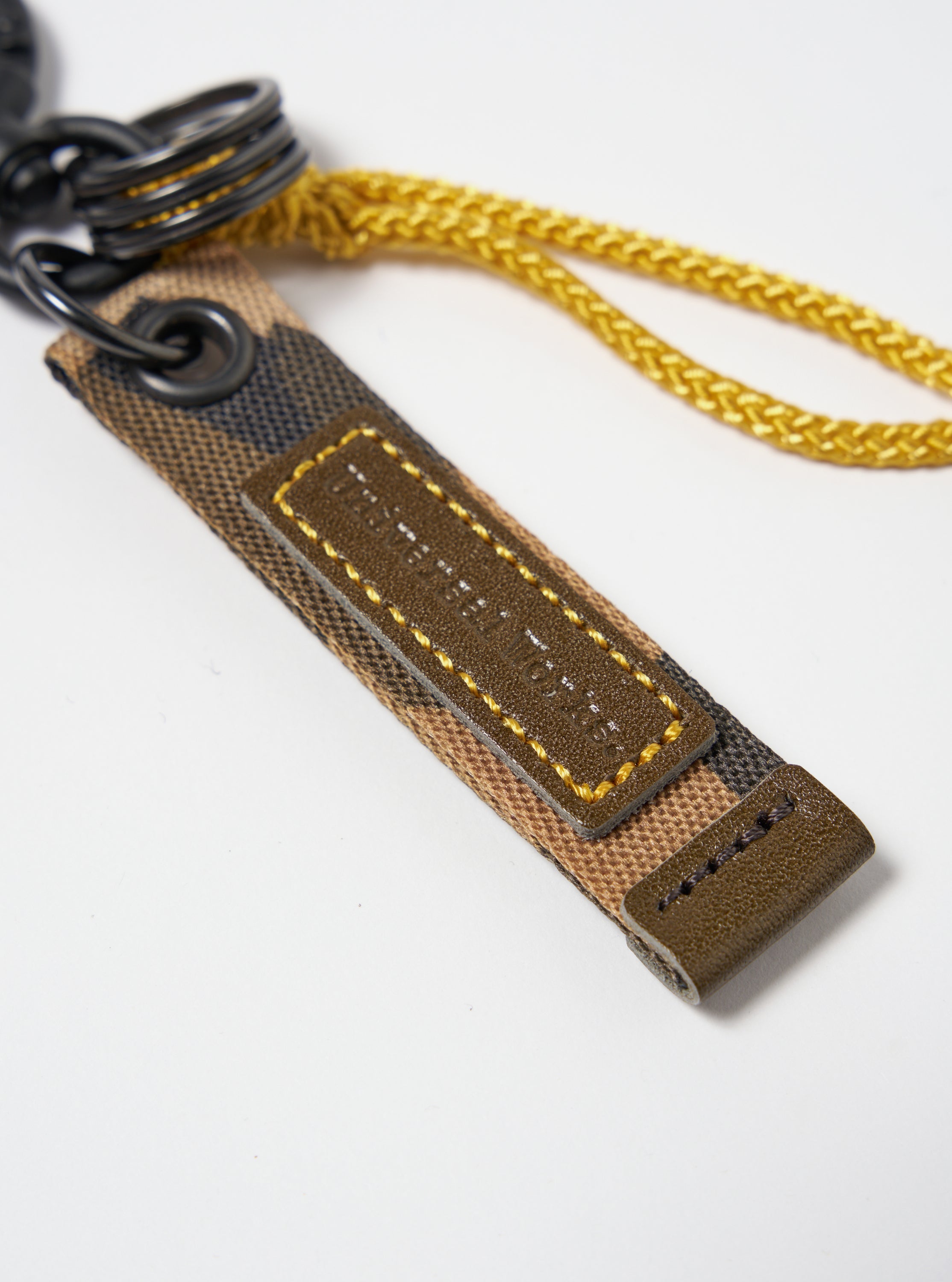 master piece x Universal Works Keychain in Camo Recycled Tech Canvas