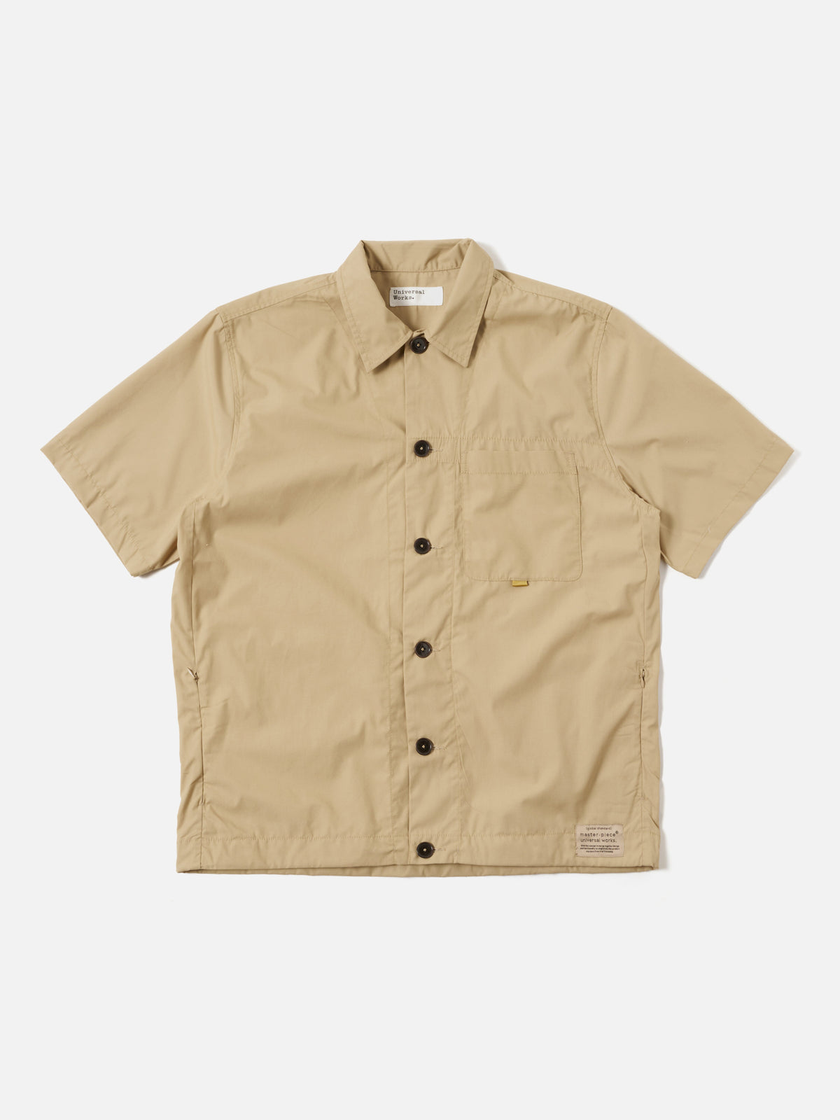 master-piece x Universal Works Tech Overshirt in Sand Recycled Polytech