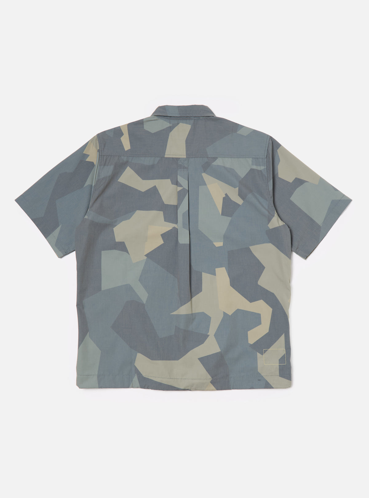 master-piece x Universal Works Tech Overshirt in Blue Camo Printed Recycled Polytech