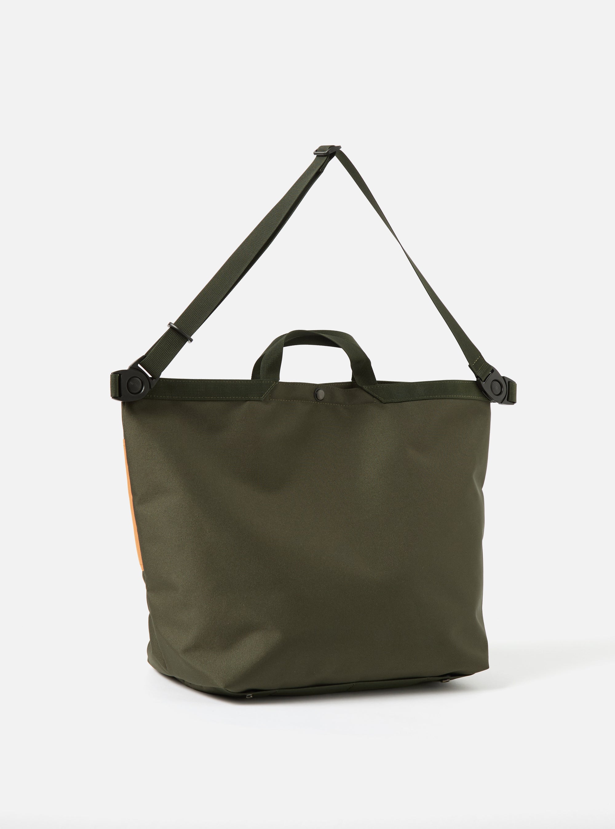 master-piece x Universal Works Large Tote Bag in Olive Recycled Tech Canvas