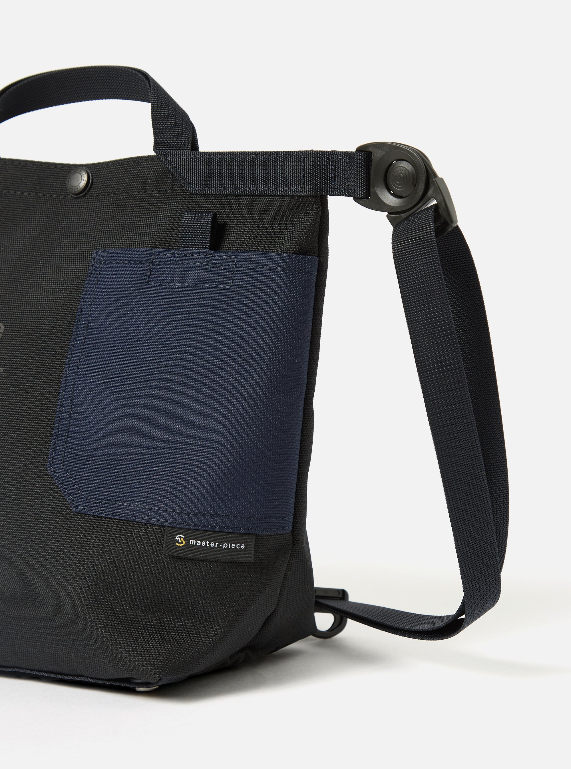 master-piece x Universal Works Small Tote Bag in Black Recycled Tech Canvas