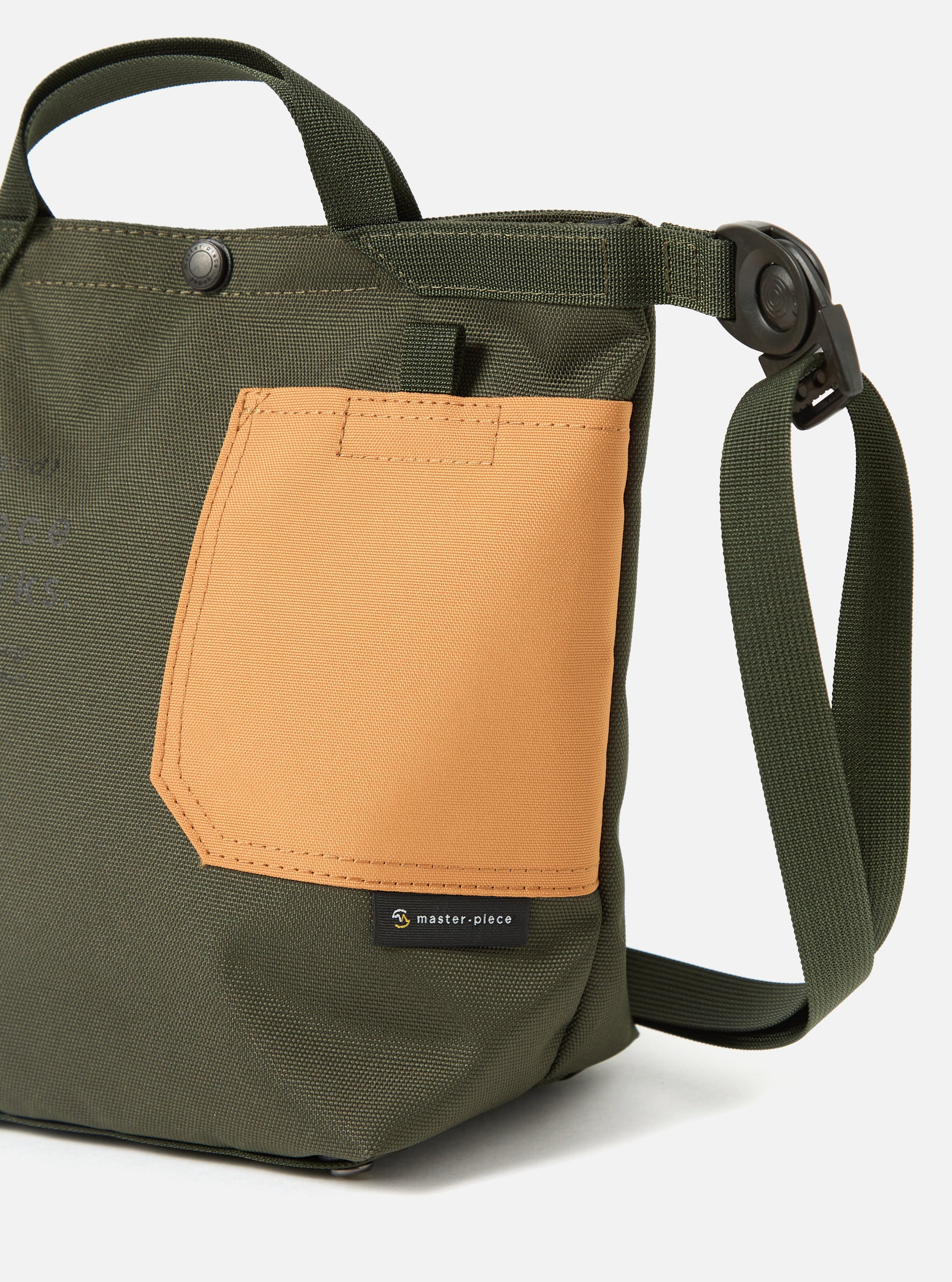 master-piece x Universal Works Small Tote Bag in Olive Recycled Tech Canvas