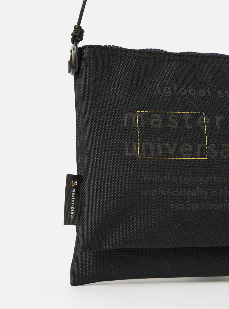 master-piece x Universal Works Sacoche in Black Recycled Tech Canvas