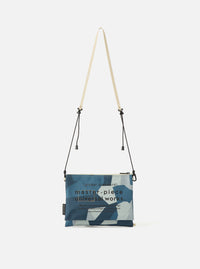 master-piece x Universal Works Sacoche in Blue Camo Recycled Tech Canvas