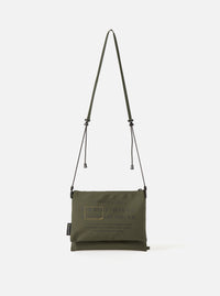 master-piece x Universal Works Sacoche in Olive Recycled Tech Canvas