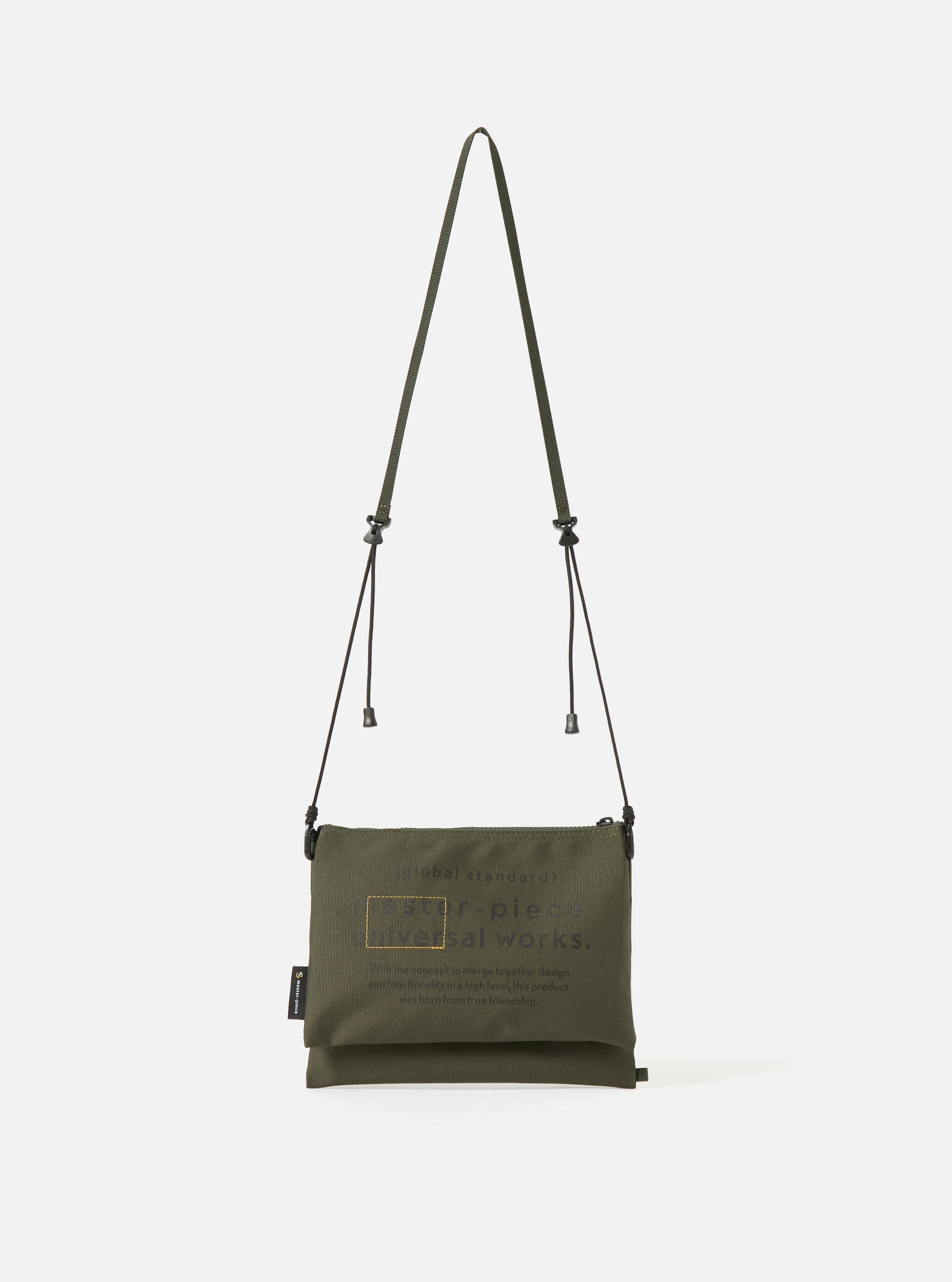 master-piece x Universal Works Sacoche in Olive Recycled Tech Canvas