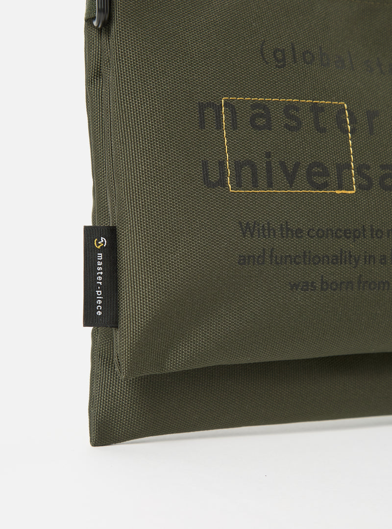 master-piece x Universal Works Sacoche in Olive Recycled Tech Canvas