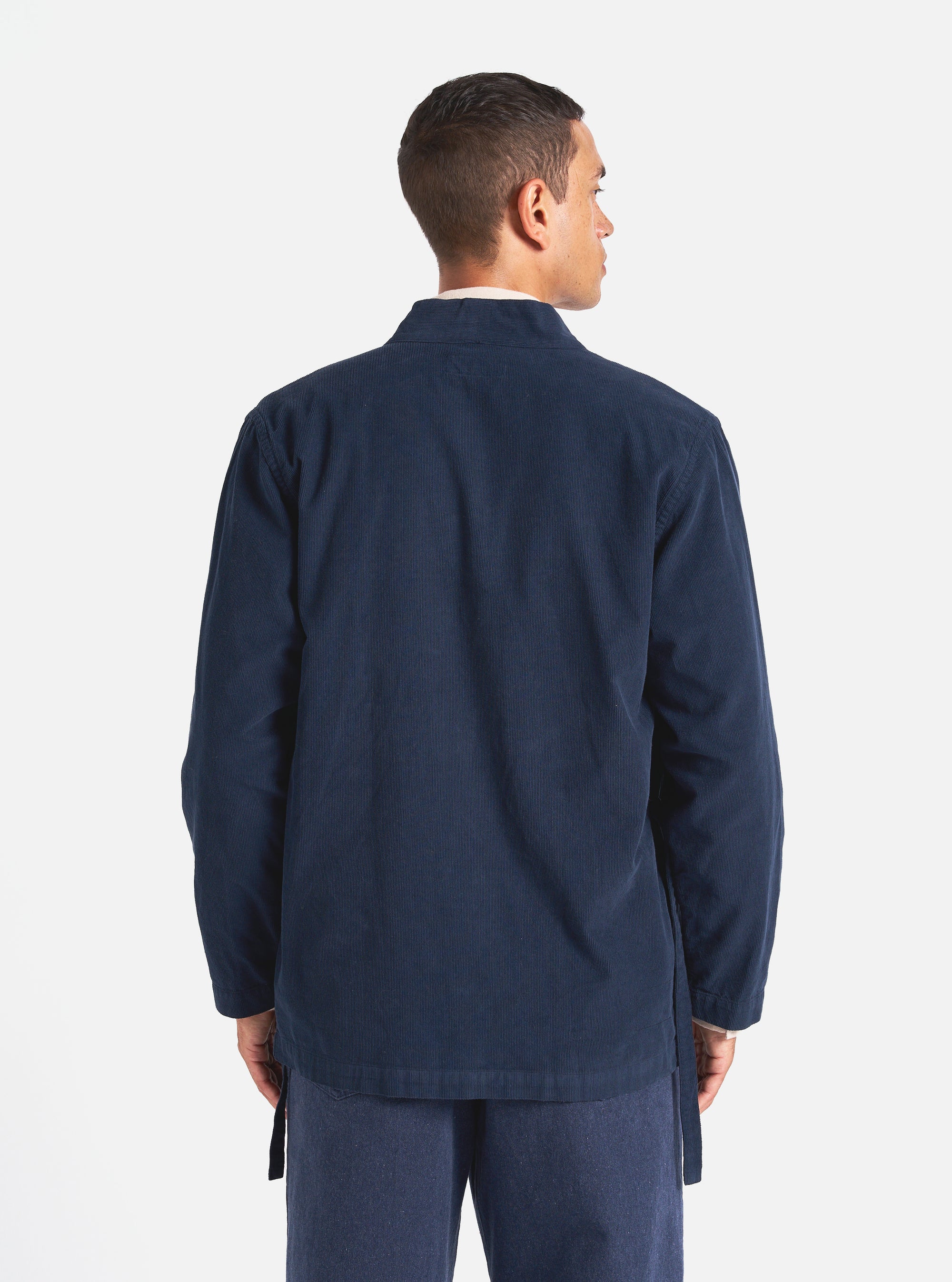 Universal Works Kyoto Work Jacket in Navy Fine Cord