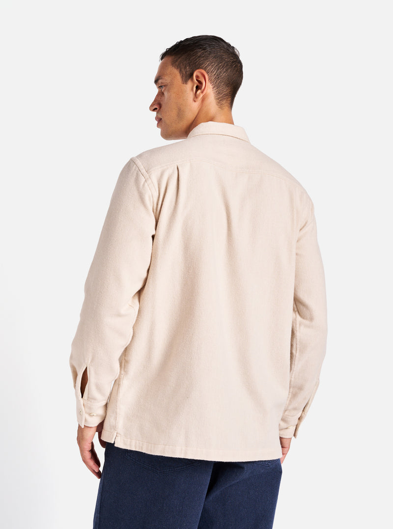 Universal Works L/S Utility Shirt in Ecru Alaska Cotton