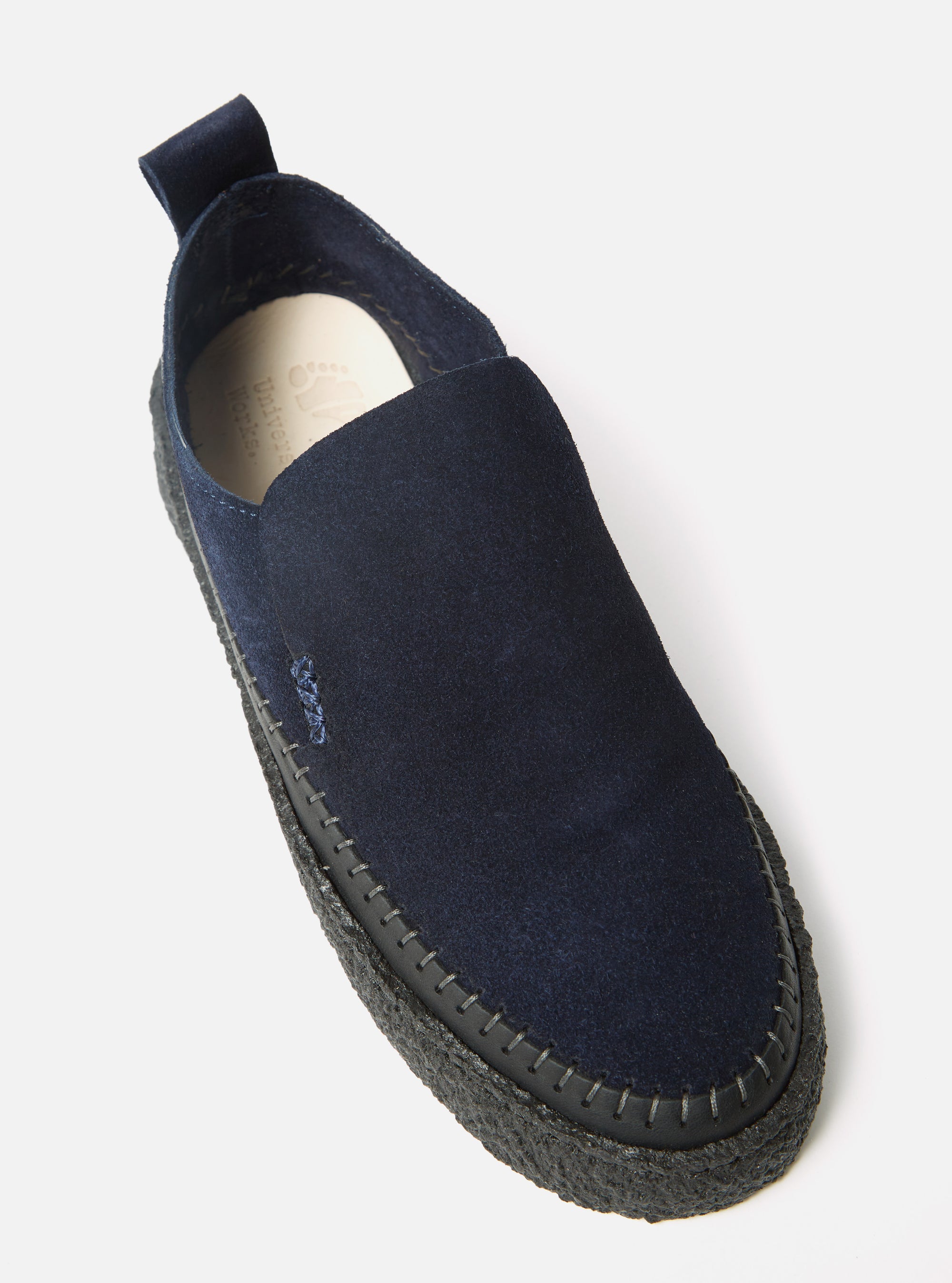 Yogi x Universal Works Hitch Loafer in Indigo Suede/Crepe