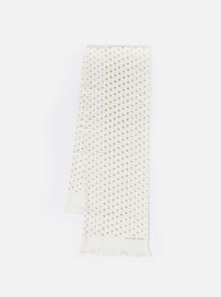 Universal Works Short Scarf in Ecru/Gold Dot Print