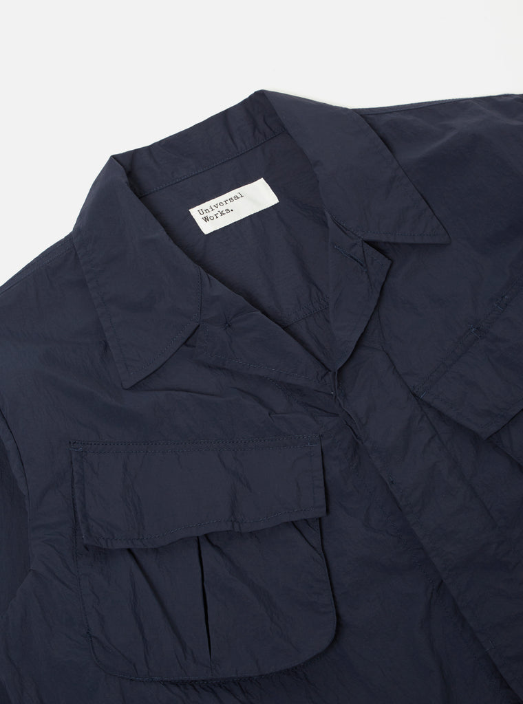 Universal Works Jungle Jacket in Navy Recycled Washed Nylon