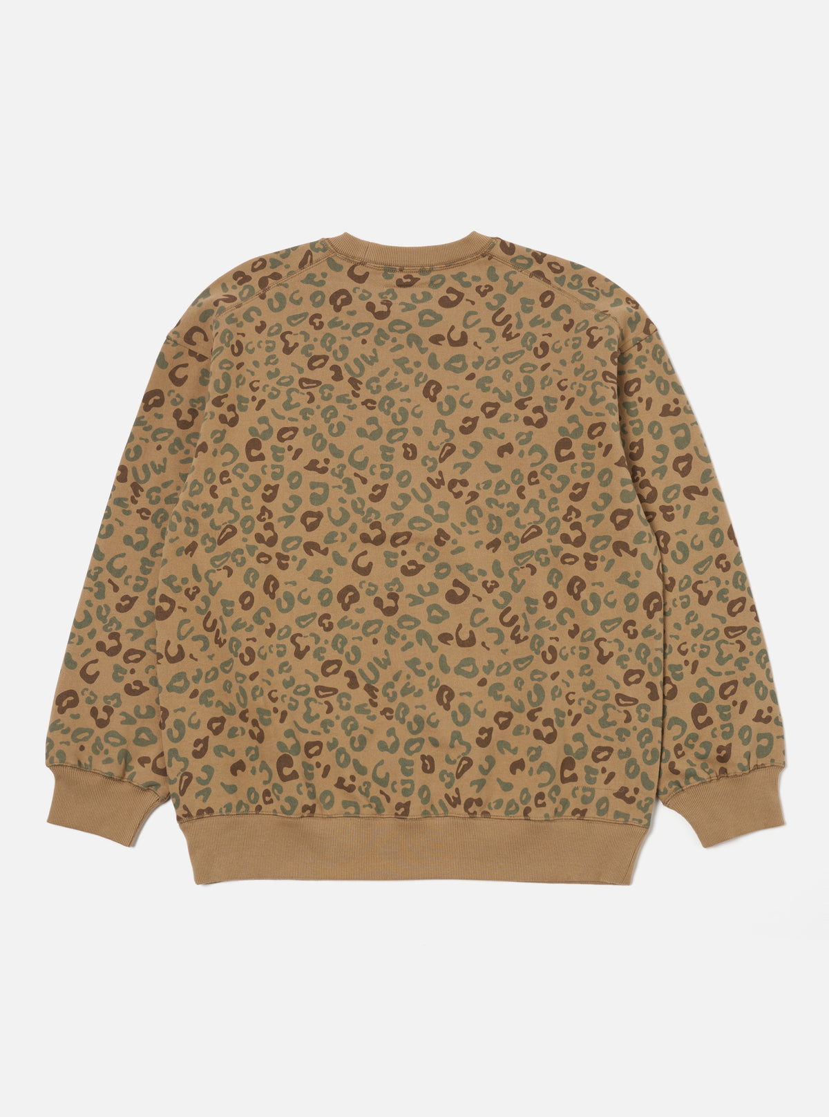 Universal Works Loose Sweatshirt in Sand Leopard Brush Back