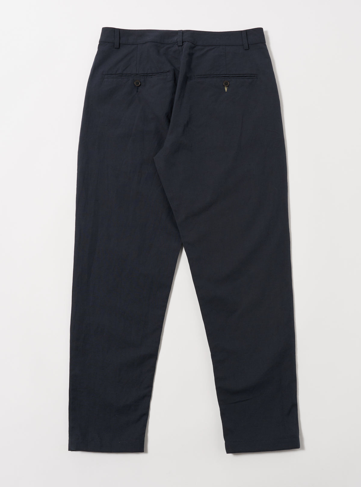 Universal Works Military Chino in Navy Linen Slub Weave