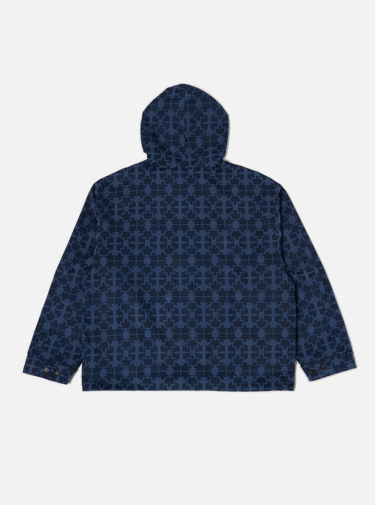 Universal Works Liam Jacket in Navy Mitla Print Cord