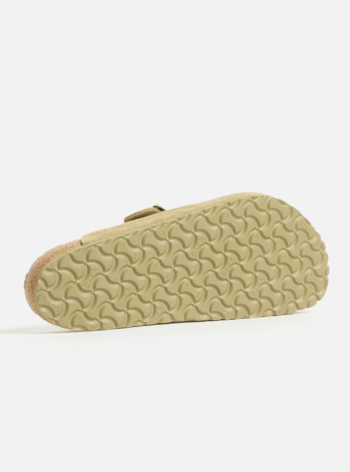 Birkenstock Boston Soft Foot Bed in Faded Khaki Suede