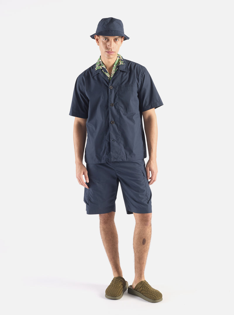 Universal Works Tech Overshirt in Navy Recycled Poly Tech