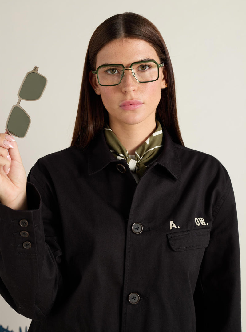 A. SOCIETY x Universal Works Olive/Green Kowloon Eyewear