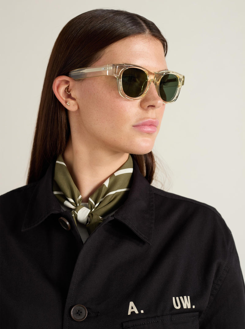 A. SOCIETY x Universal Works Honey Stanley Sunglasses