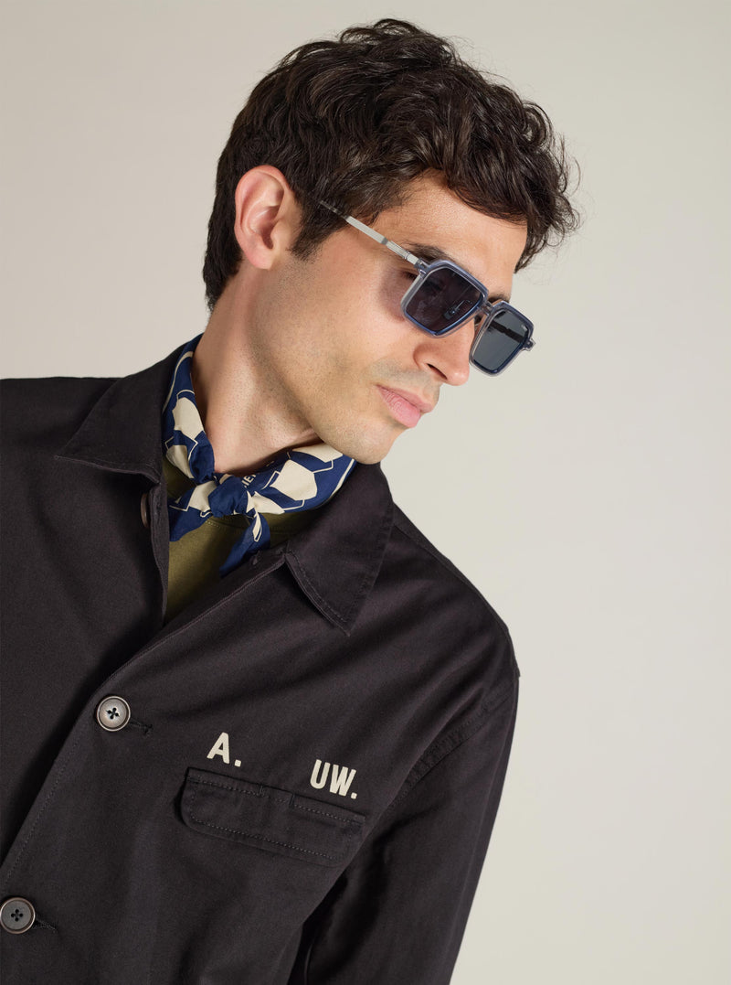 A. SOCIETY x Universal Works Silver/Grey Kowloon Eyewear