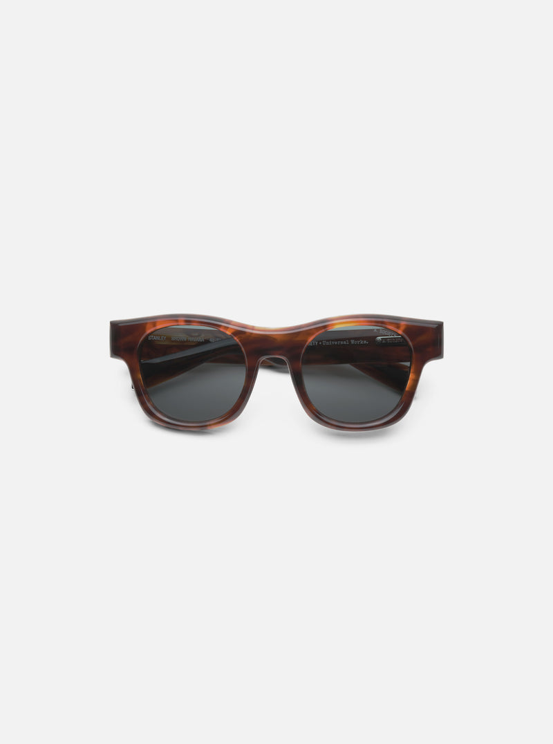 A. SOCIETY x Universal Works Brown Havana Stanley Sunglasses