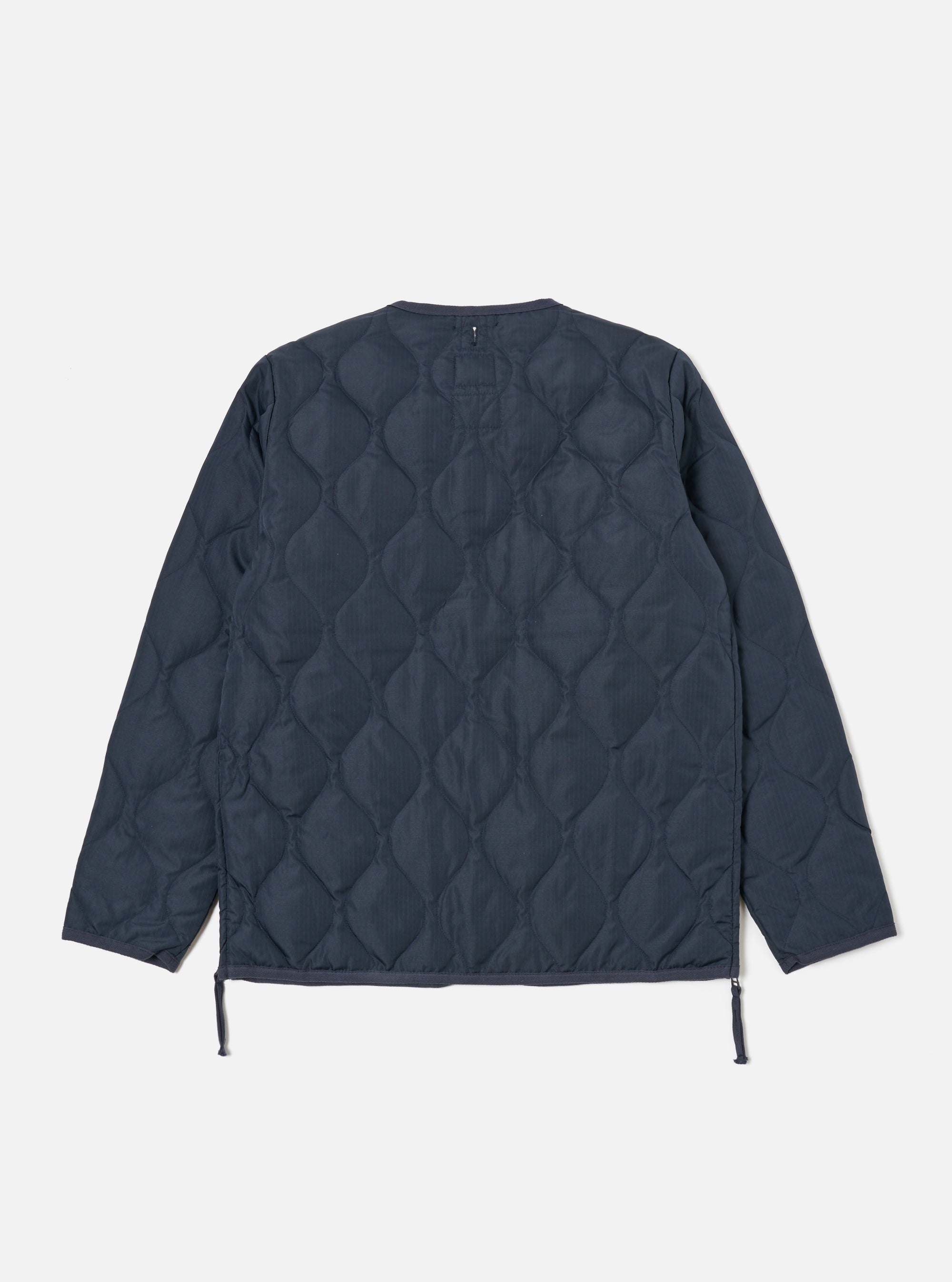 Taion Crew Neck Down Jacket in Dark Navy Ripstop