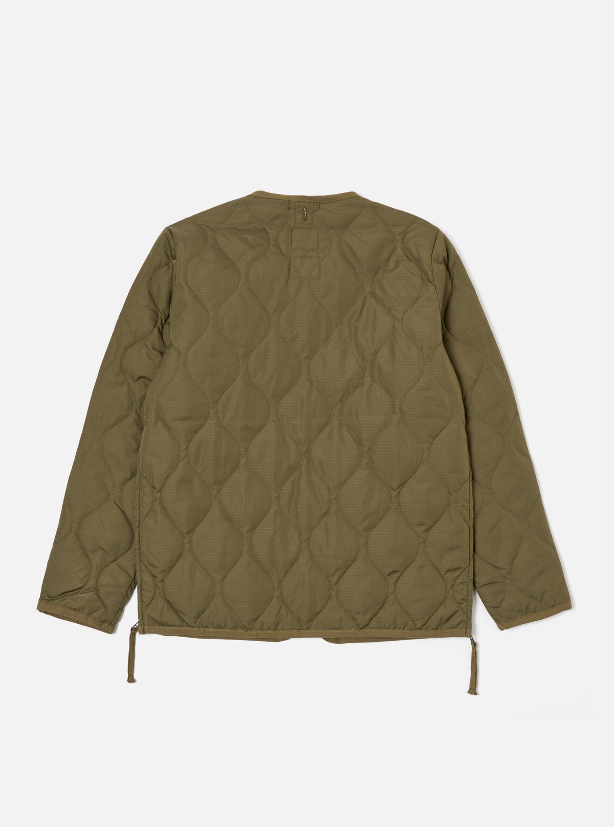 Taion Crew Neck Down Jacket in Dark Olive Ripstop