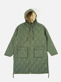 Taion Military Hood Long Down Jacket in Olive Ripstop