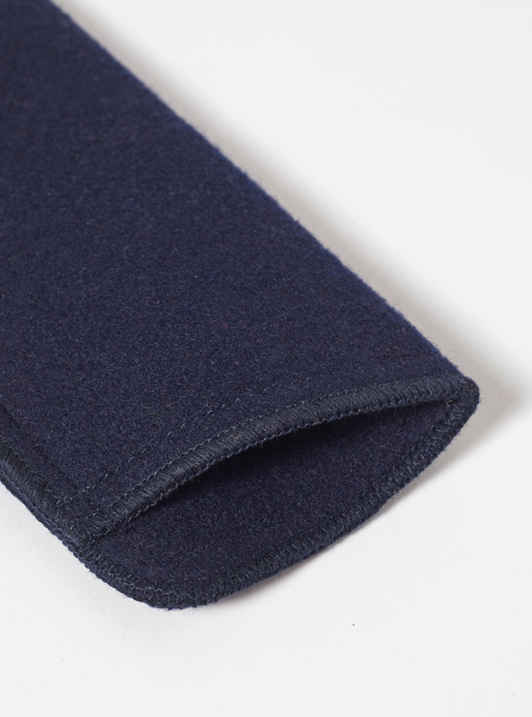 Universal Works Glasses Case in Navy Melton Small
