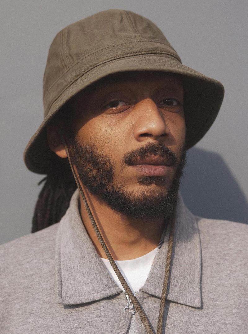 cableami® Metro Hat in Dark Olive Satin Cotton