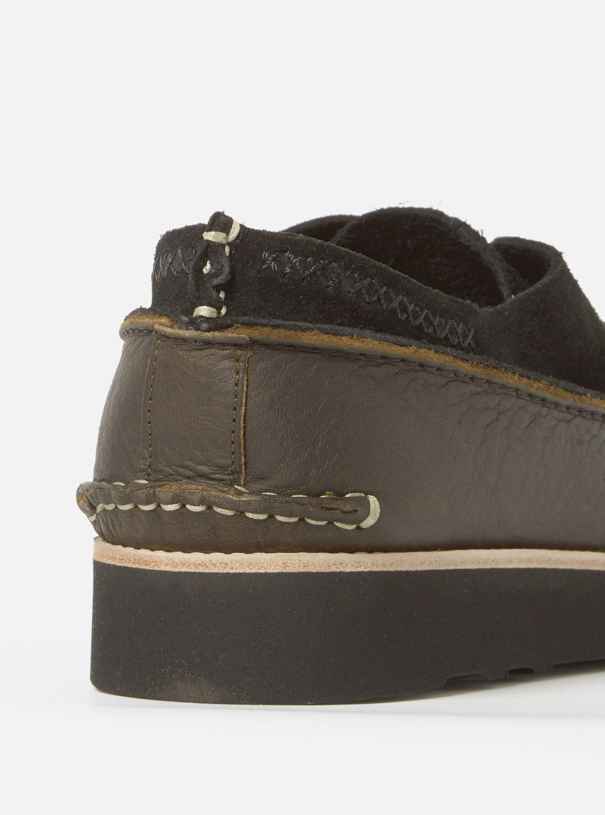 Yogi x Universal Works Finn in Black/Khaki Suede/Tumbled Leather