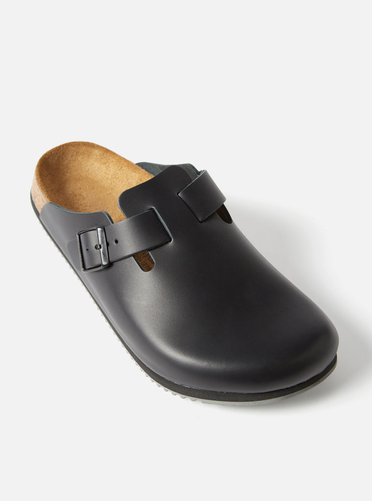 Birkenstock Supergrip Boston in Black Natural Leather