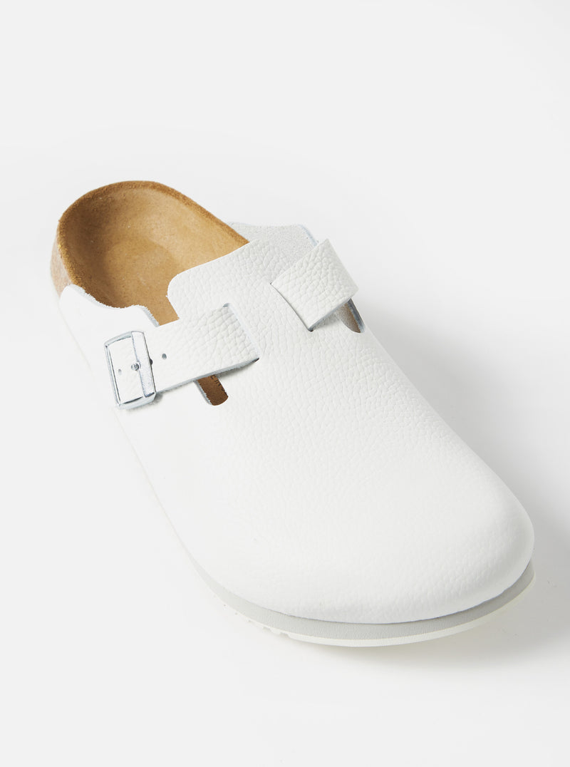 Birkenstock Supergrip Boston in White Natural Leather