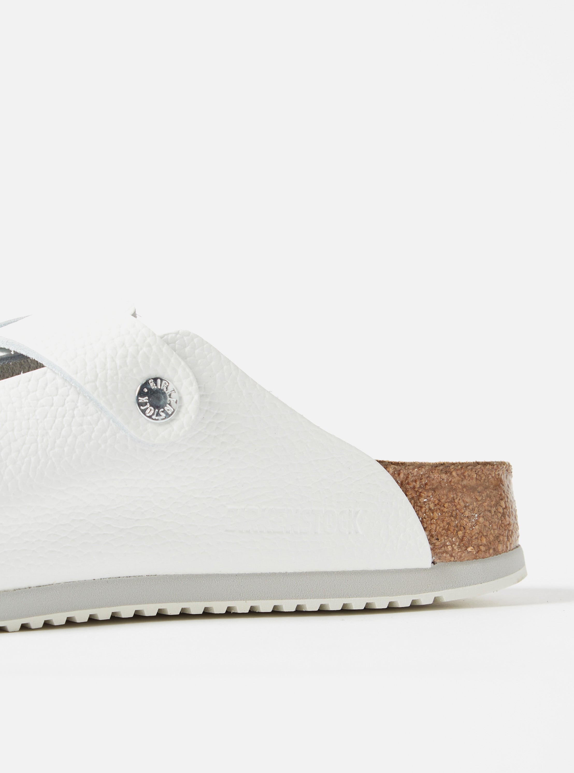 Birkenstock Supergrip Boston in White Natural Leather