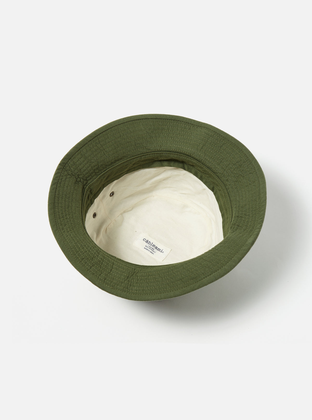 cableami® Pork Pie Hat in Olive Chino Cotton