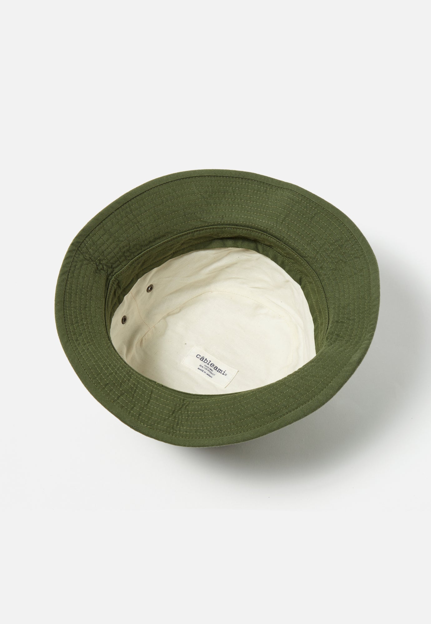 cableami® Pork Pie Hat in Olive Chino Cotton