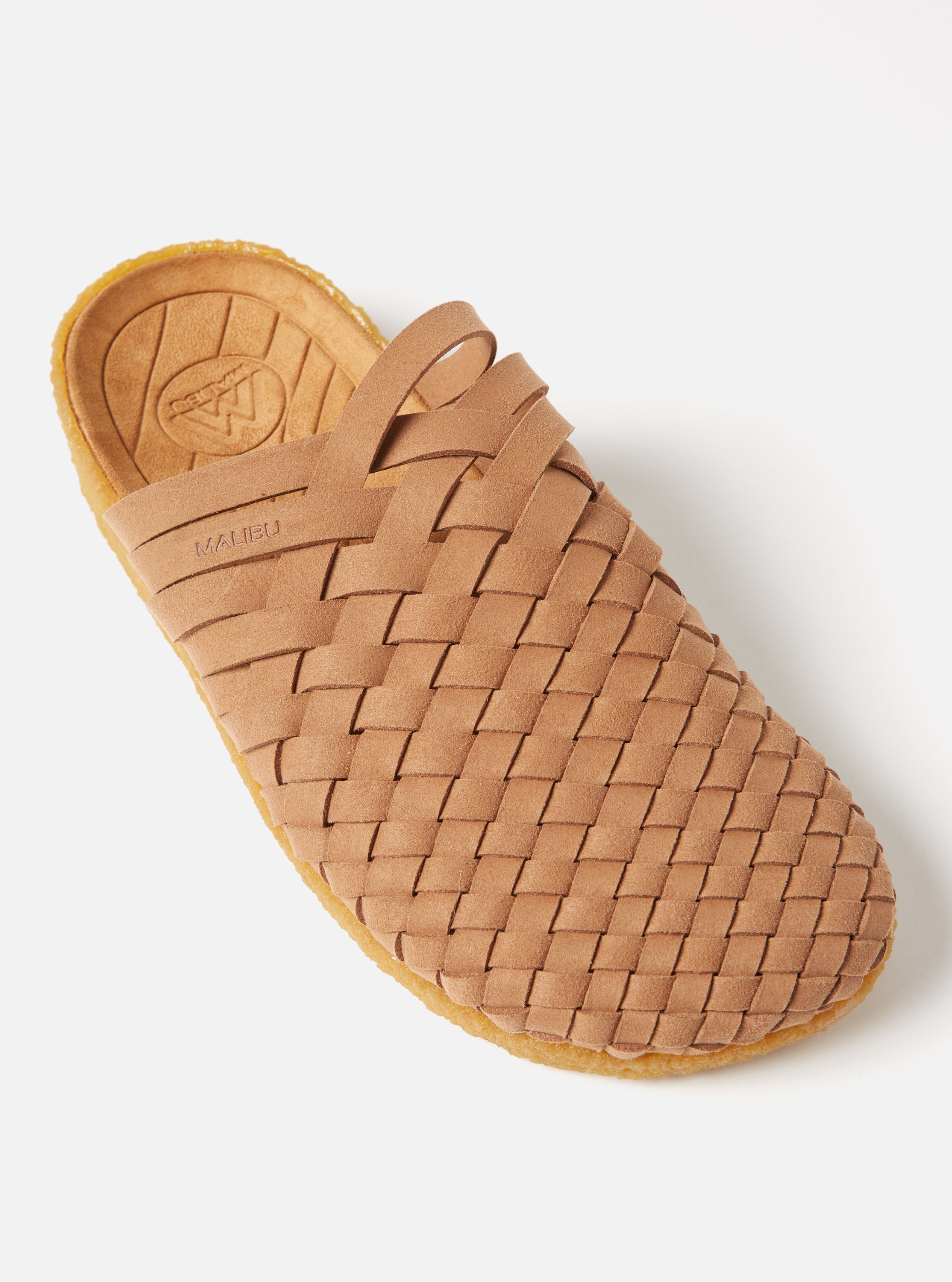 Malibu Colony Classic Sandal in Walnut/Tan Vegan Leather/Crepe